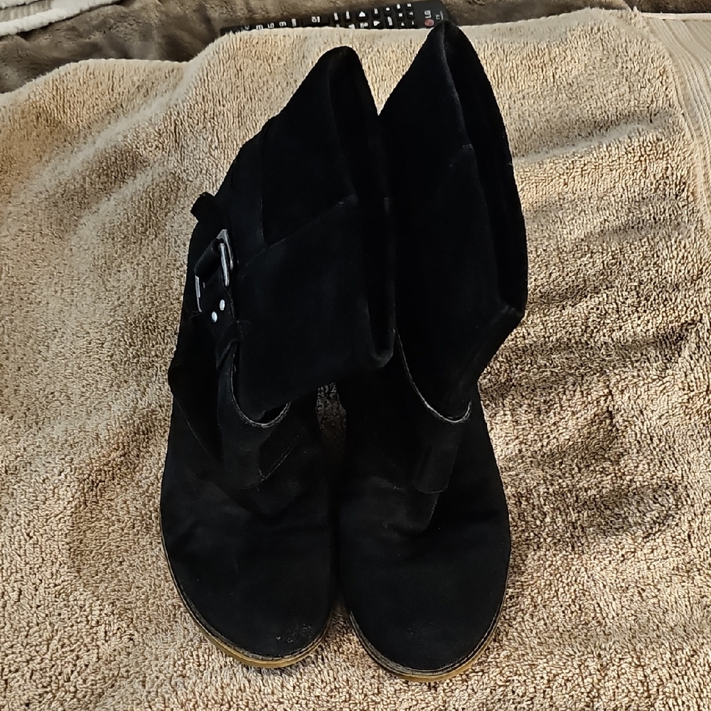 NINE WEST VINTAGE AMERICA COLLECTION Black Suede Women's Boots